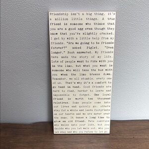 Friendship Inspirational Quote Wall Art